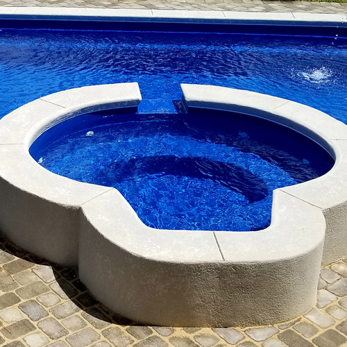 Oval fiberglass spa