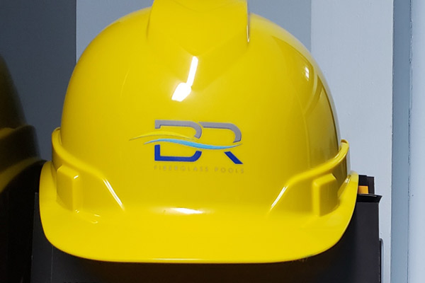 Barrier Reef Fiberglass Pools hard hat