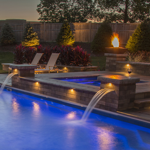 Cube fiberglass spa