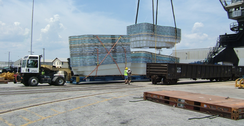 Pools arrive from Australia in 2003 - 40th Anniversary
